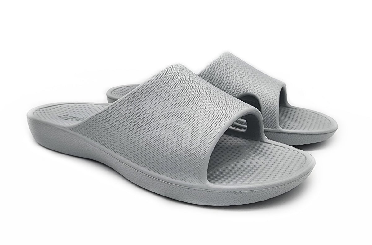 Archline Rebound Orthotic Slides Stone Grey Foot Pain Plantar