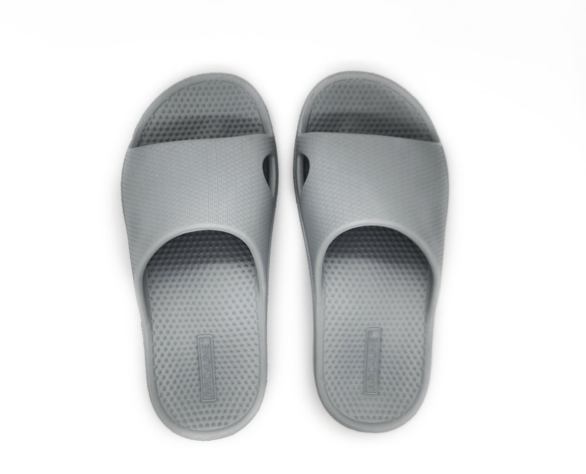 Archline Rebound Orthotic Slides Stone Grey Foot Pain Plantar