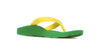 Archline Balance Orthotic Thongs - Green/Gold