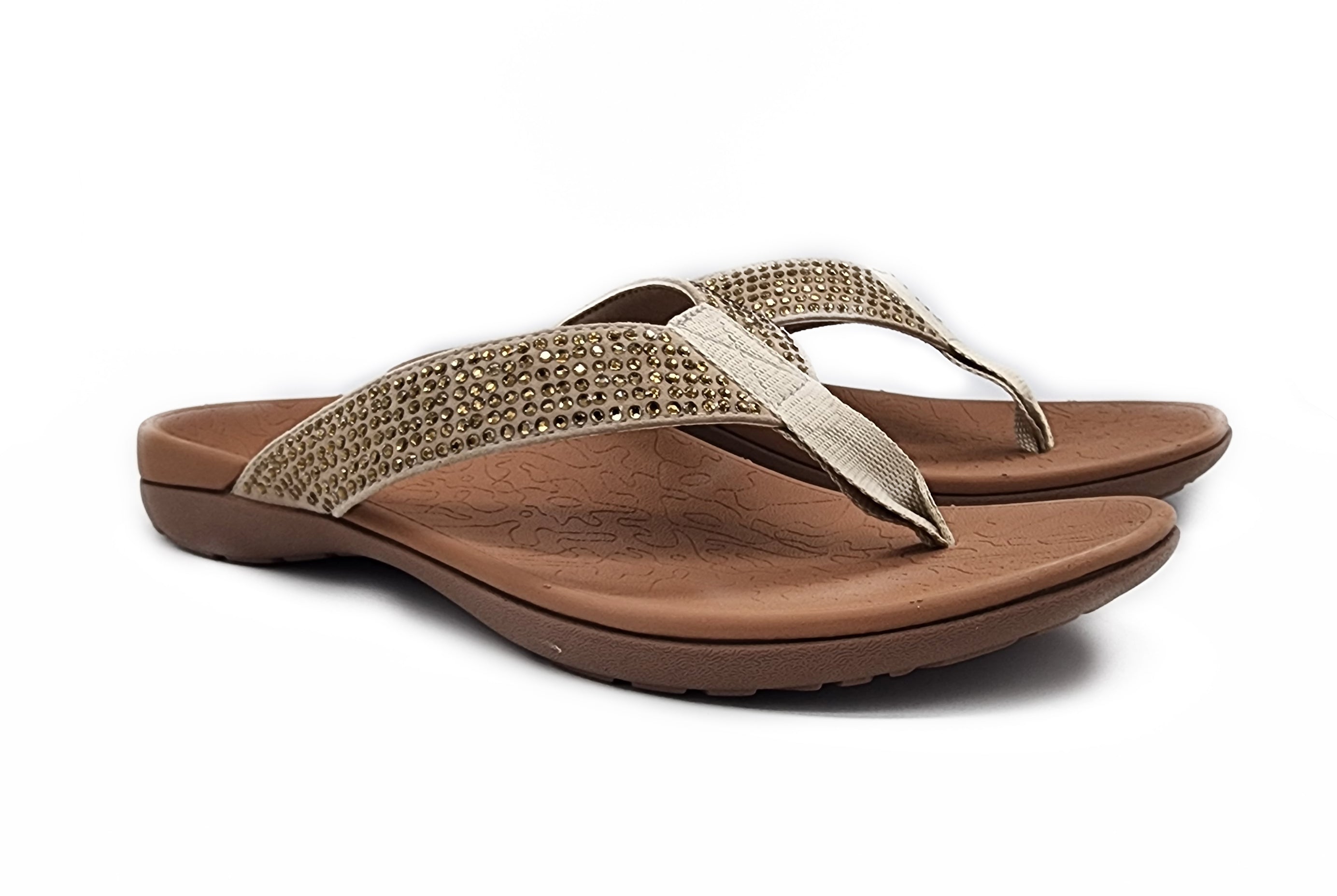 Axign Premium Bling Orthotic Thongs - Sand