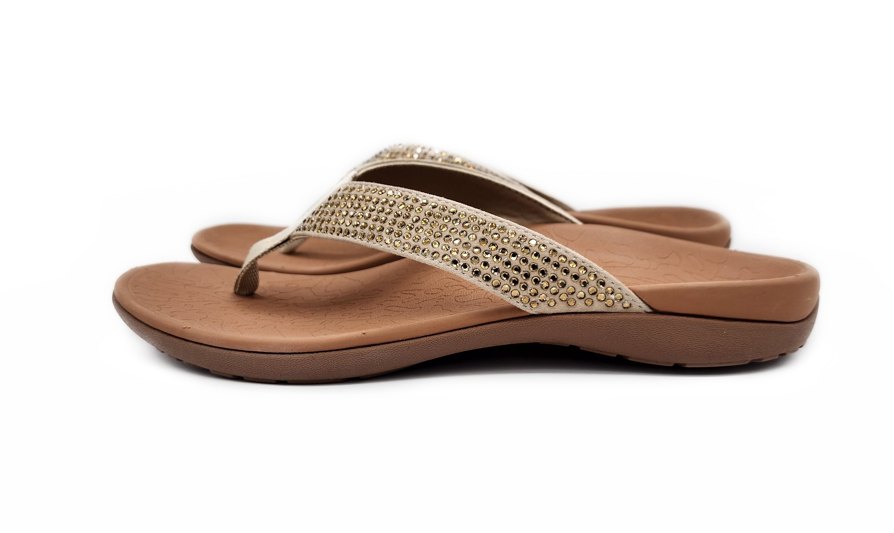 Axign Premium Bling Orthotic Thongs - Sand