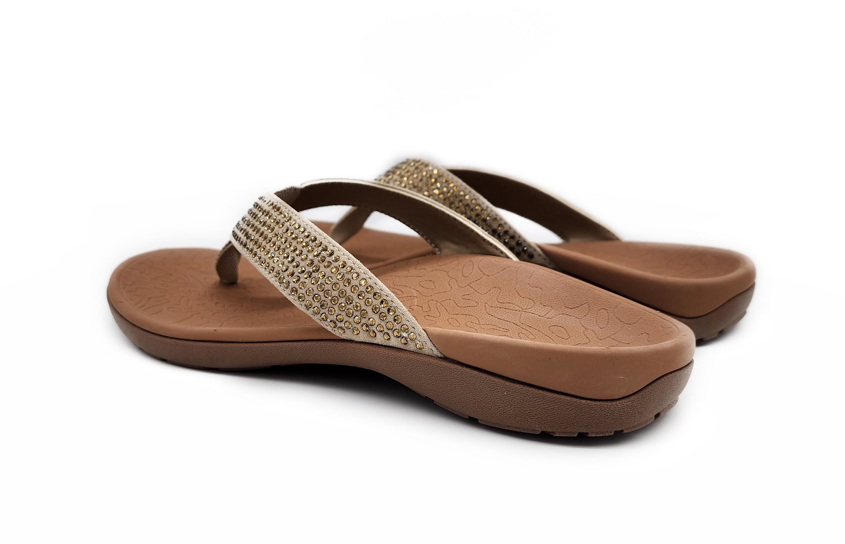 Axign Premium Bling Orthotic Thongs - Sand