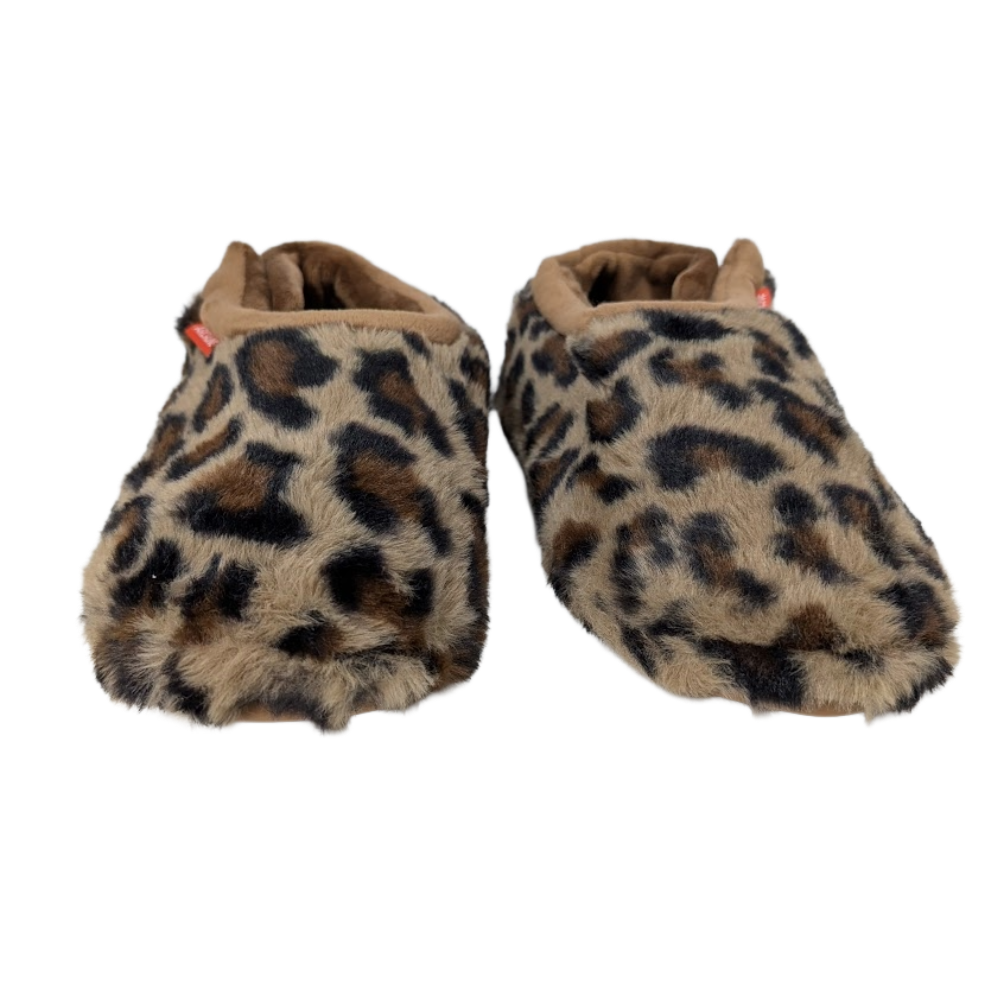 Archline Orthotic Slippers Closed – Leopard Tan