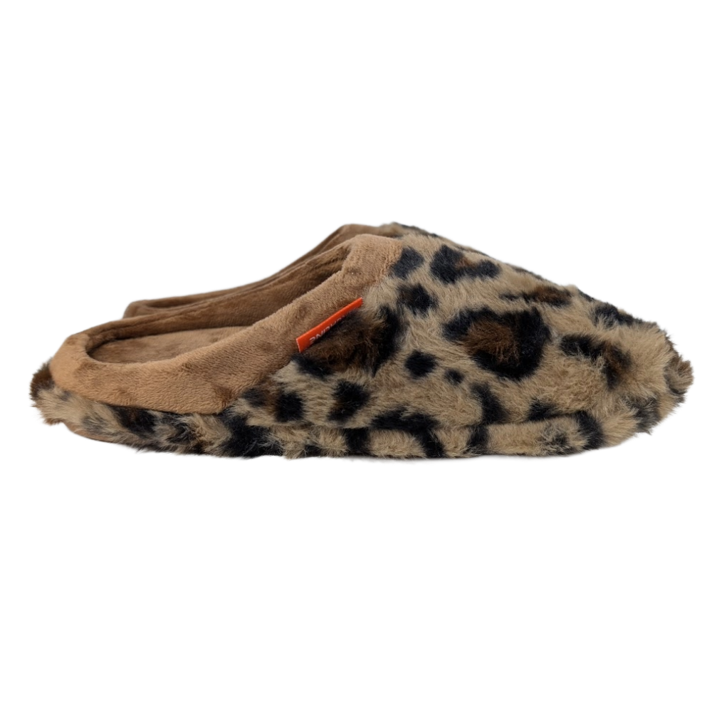Archline Orthotic Slippers Slip-On – Leopard Tan