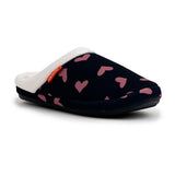 Archline Orthotic Slippers Slip-On – Navy with Pink Hearts