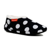 Archline Orthotic Slippers Closed – Black with White Polkadots