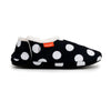 Archline Orthotic Slippers Closed – Black with White Polkadots