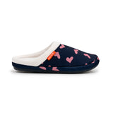 Archline Orthotic Slippers Slip-On – Navy with Pink Hearts