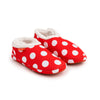 Archline Orthotic Slippers Closed – Red with White Polkadots