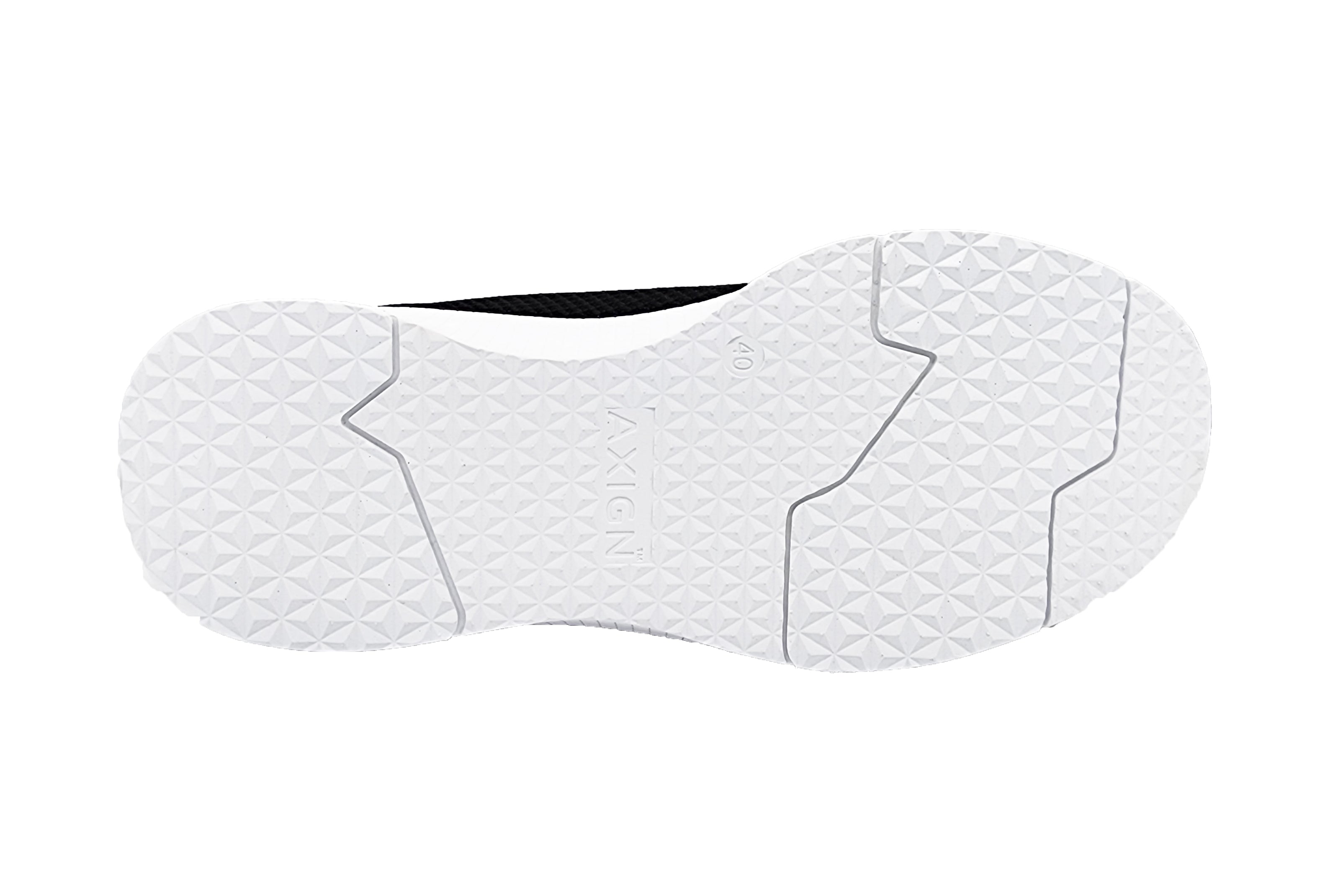 Axign River V2 Lightweight Casual Orthotic Shoe - Black with White Sole