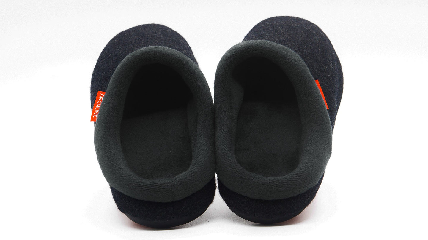 Archline Orthotic Slippers Slip-On – Charcoal Marl – Axign Medical Footwear