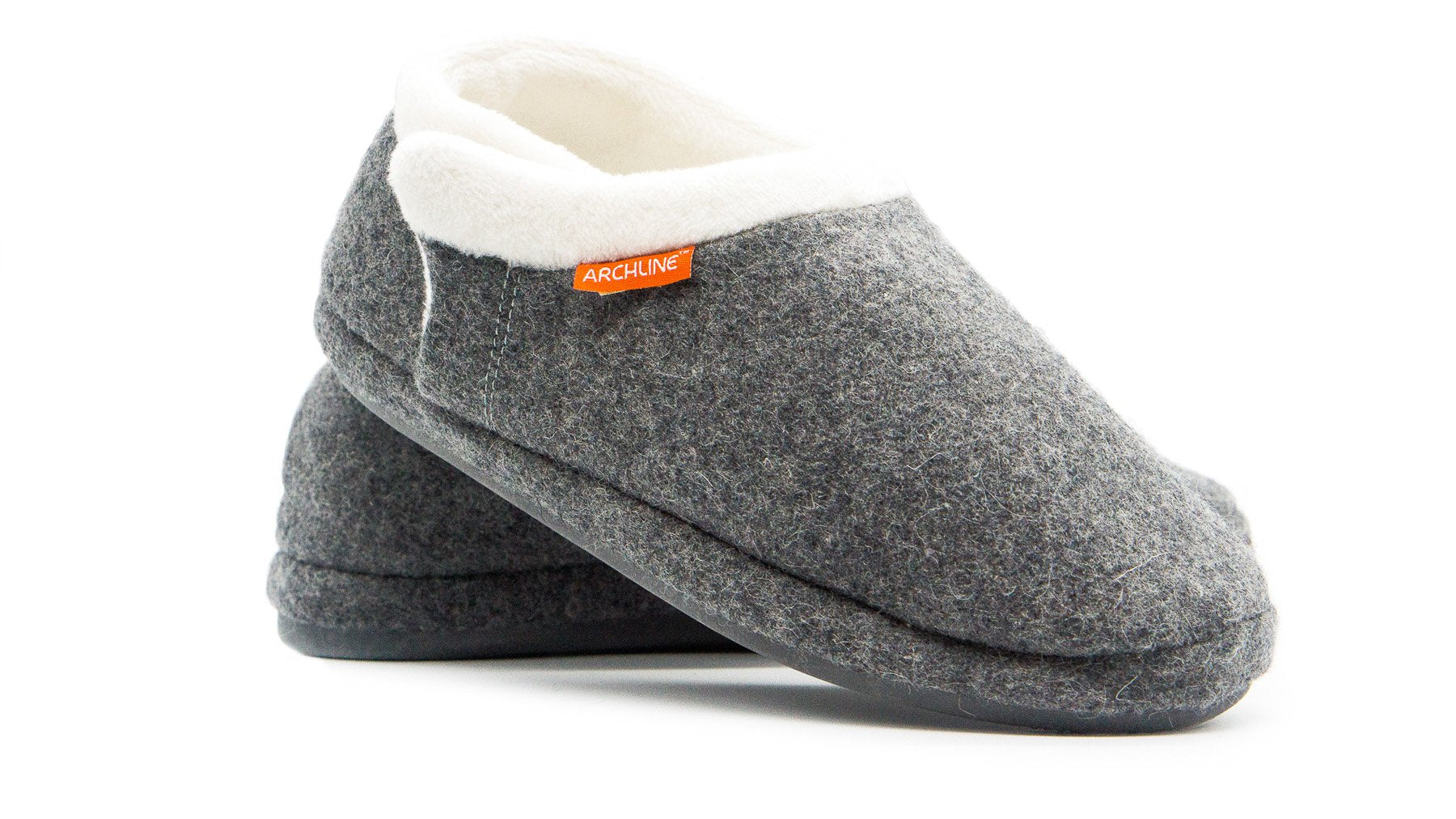 Archline Orthotic Slippers Closed – Grey Marl – Axign Medical Footwear