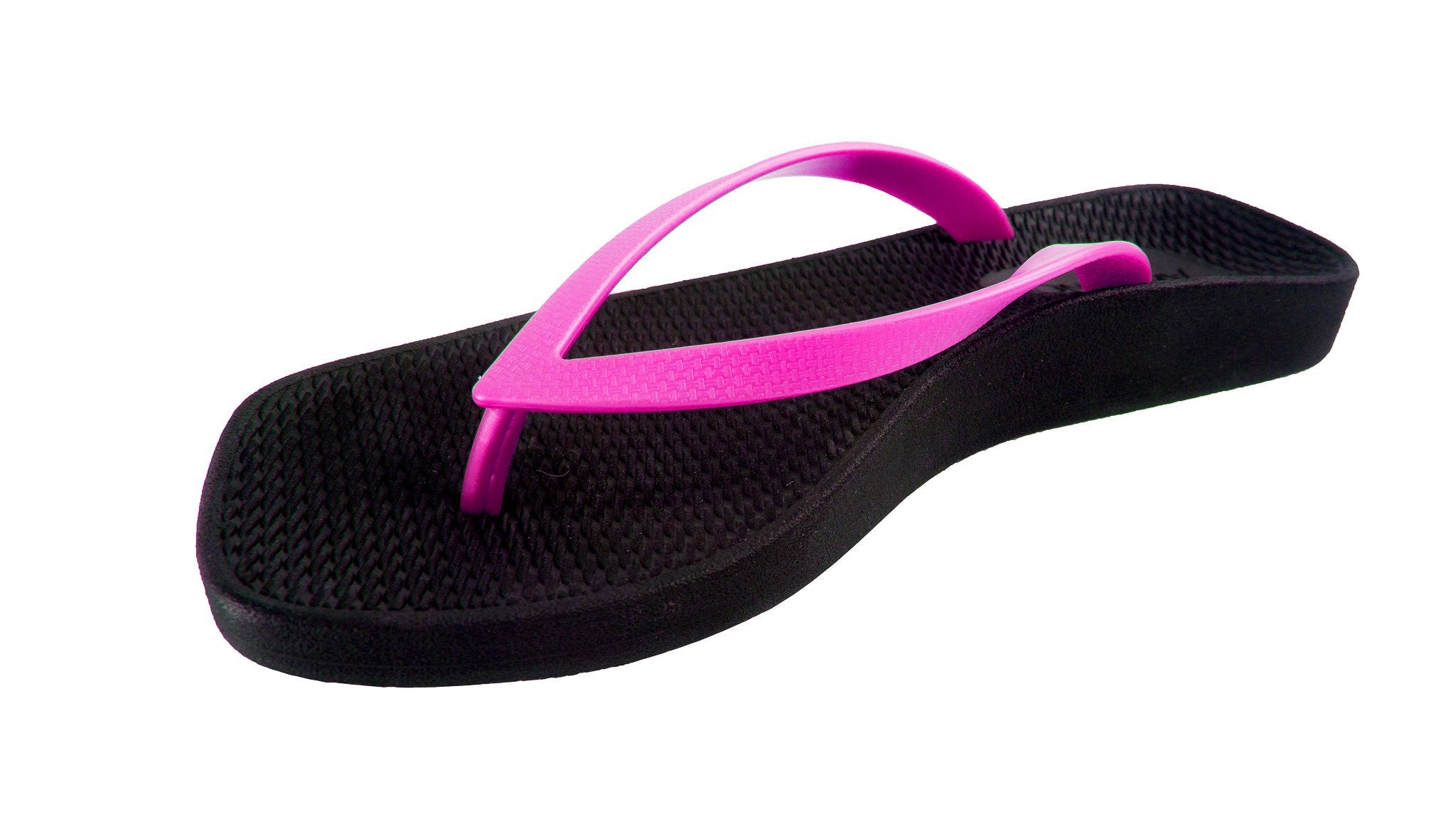 Archline Breeze Orthotic Thongs – Black/Pink