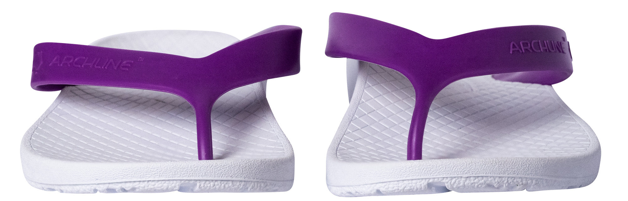 Archline Balance Orthotic Thongs - White/Fuchsia