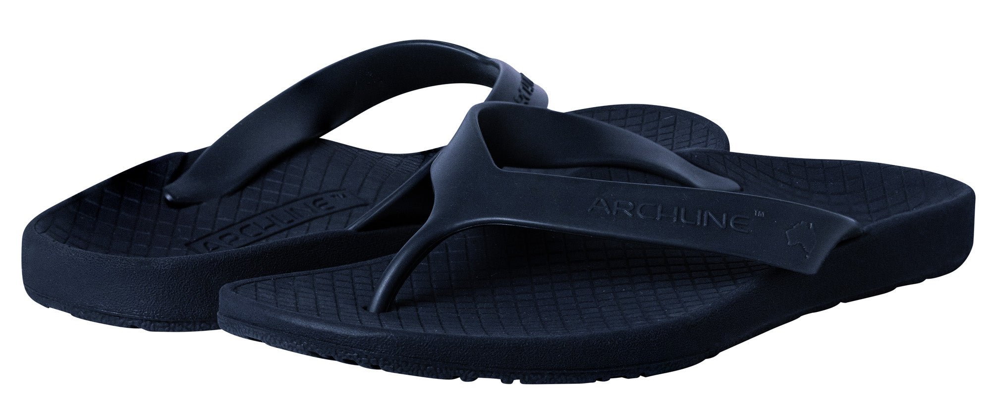 Archline Balance Orthotic Thongs - Navy – Axign Medical Footwear