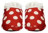 Archline Orthotic Slippers Closed – Red with White Polkadots