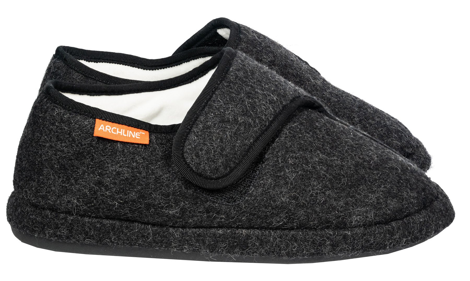 Archline Orthotic Slippers Plus – Charcoal Marl – Axign Medical Footwear