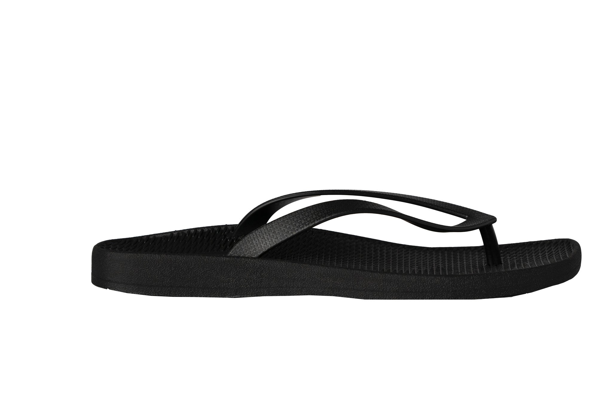 Archline Breeze Orthotic Thongs – Black/Black